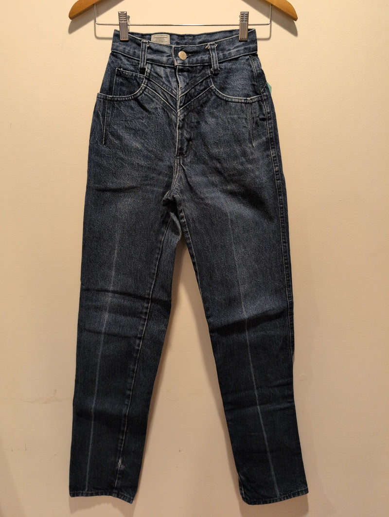 (0225RR3614) Vintage Roper Dark Wash Denim High Waist Jeans