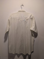(0525RR3744) MWG Cream Pinstripe Short Sleeve Pearl Snap Shirt