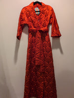 (1224RR3532) Vintage 1950s Plush Red Dressing Gown Robe