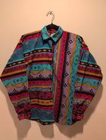 (1224RR3530) Roper 80s/90s Aztec Style Western Patterned Long sleeve