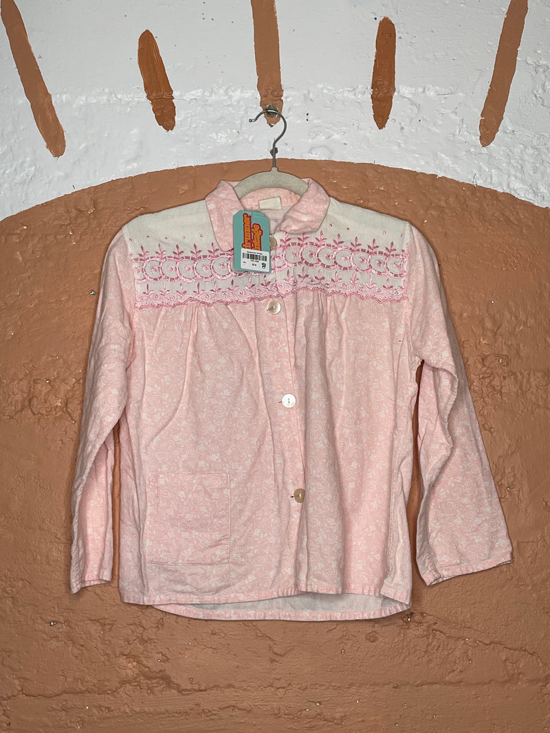 (RR1359) 1940's Vintage Pink PJ Top