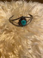 (RR1403) Navajo Style Vintage Turquoise Cuff
