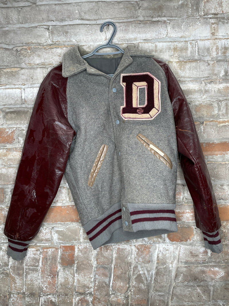 (RR1104) 'D' Baseball Varsity Jacket