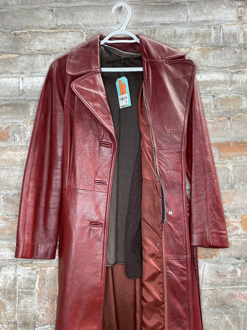 (RR1149) Long Leather Jacket