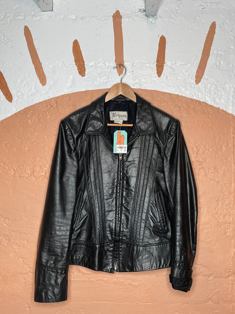 (RR1304) Marquis Black Leather Jacket