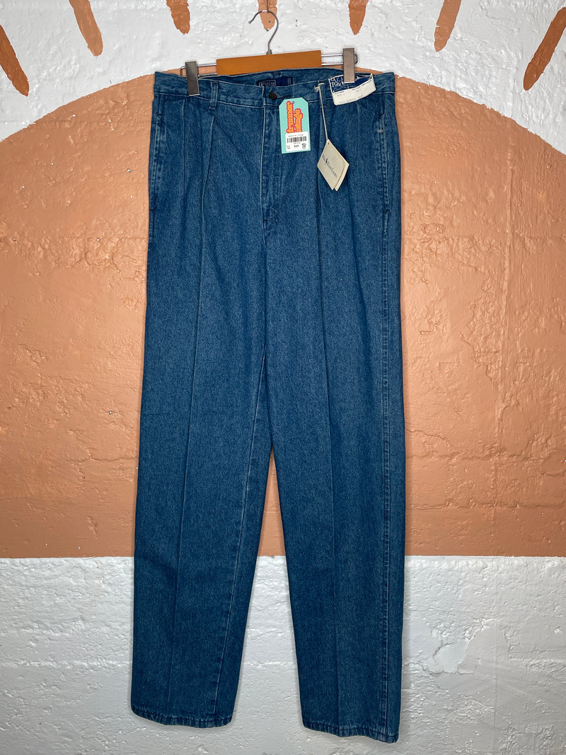 (RR1314) Ralph Lauren Polo Classic Pleated Jeans