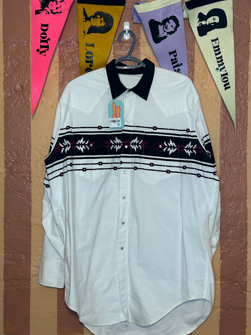 (RR1575) 90's Pearl Snap Western Shirt