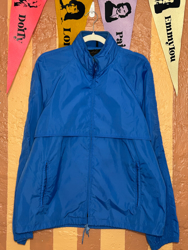 (RR1643) Eddie Bauer Blue Windbreaker Jacket