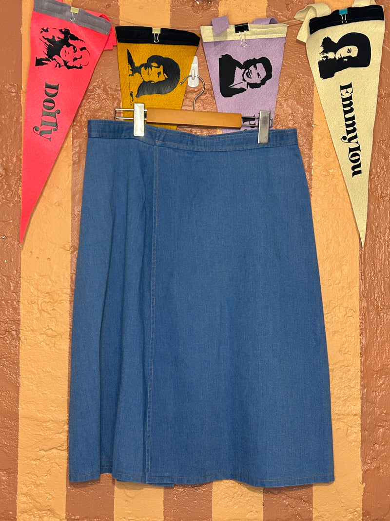 (RR1663) Soft Denim Skirt