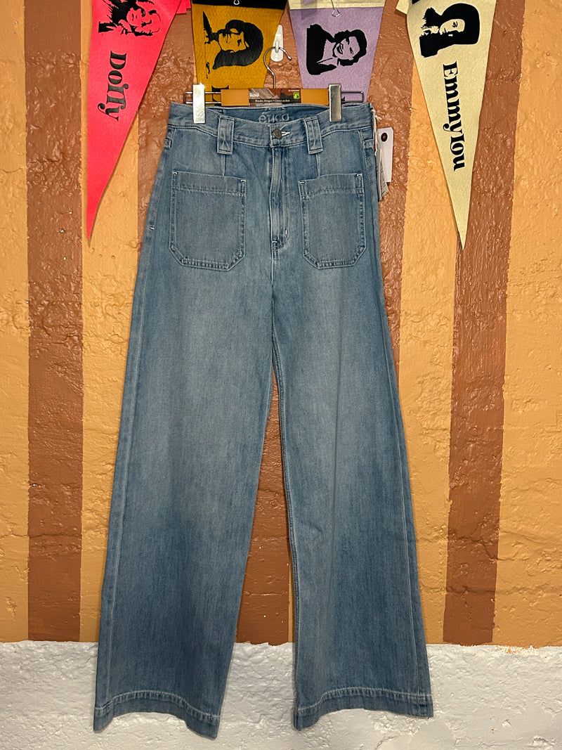 (RR1652) Etica Devon High Rise Wide Leg Mountain Air Jeans