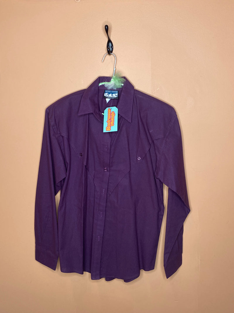 (RR605) Purple Western Shirt