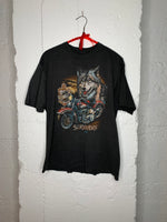 (RR298) 1989 3D Emblem Survivors Harley T-Shirt*