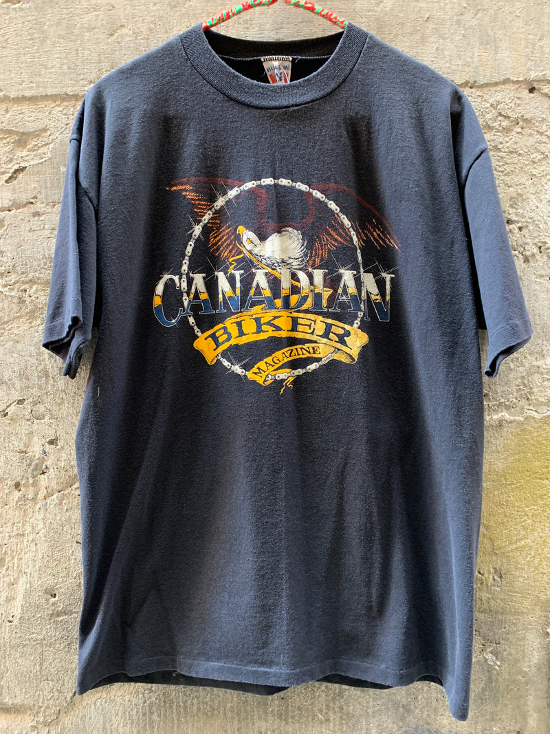 (RR431) Rare 80's Canadian Biker Mag T-Shirt*