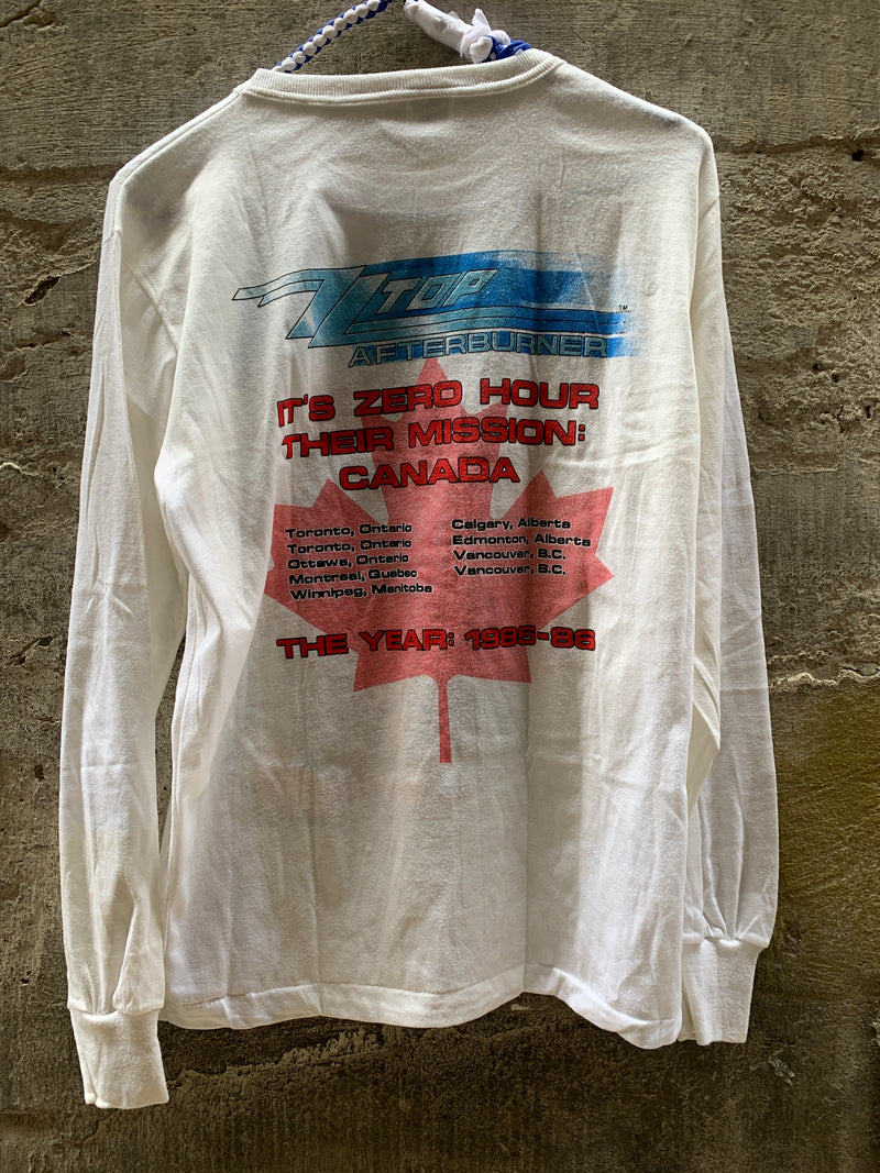 (RR583) 1985 ZZ Top Afterburner Canada Tour Longsleeve*