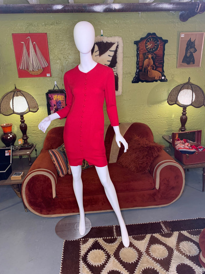 (SG038) Ann Taylor Red Dress